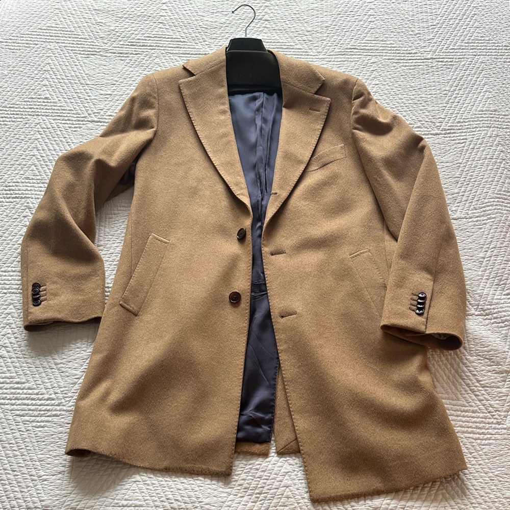 Men's Classic Real Camel Dress Coat